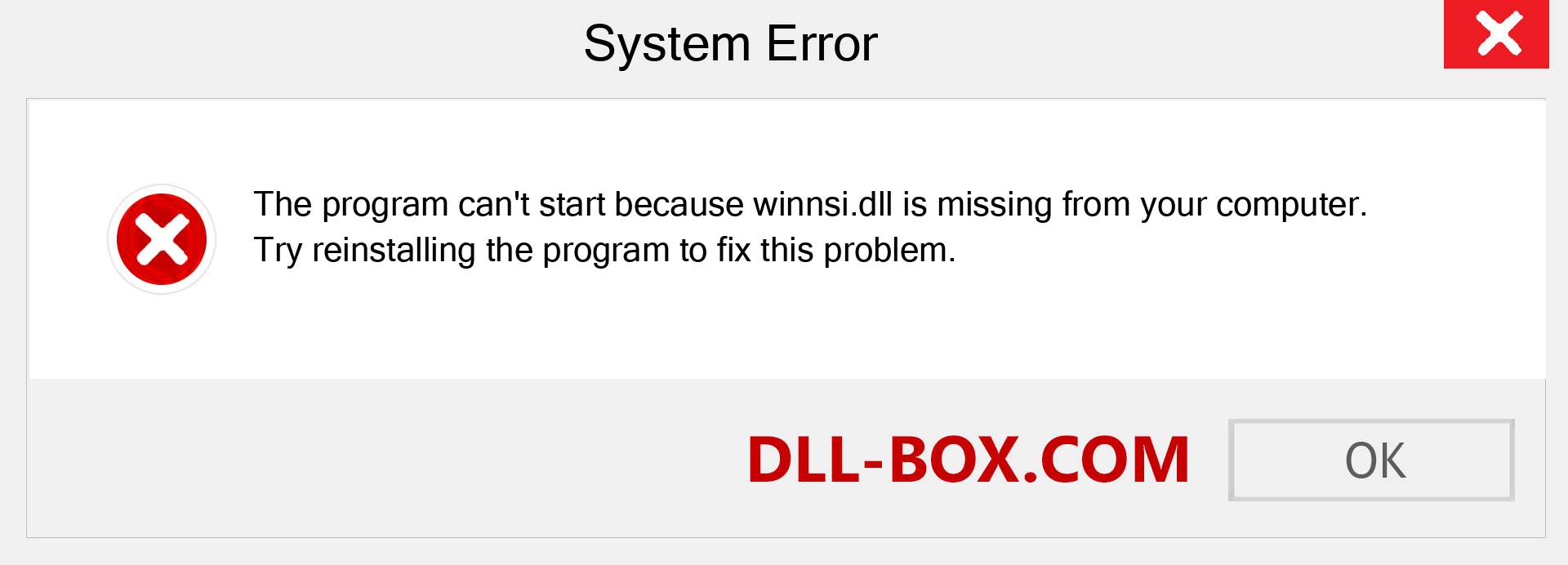  winnsi.dll file is missing?. Download for Windows 7, 8, 10 - Fix  winnsi dll Missing Error on Windows, photos, images