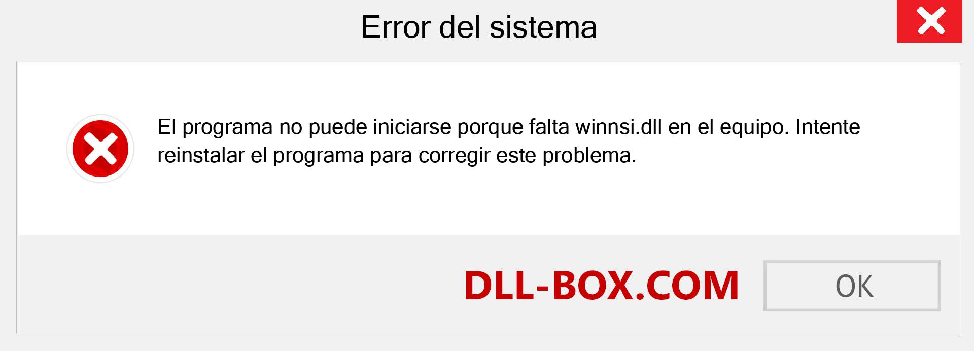 ¿Falta el archivo winnsi.dll ?. Descargar para Windows 7, 8, 10 - Corregir winnsi dll Missing Error en Windows, fotos, imágenes